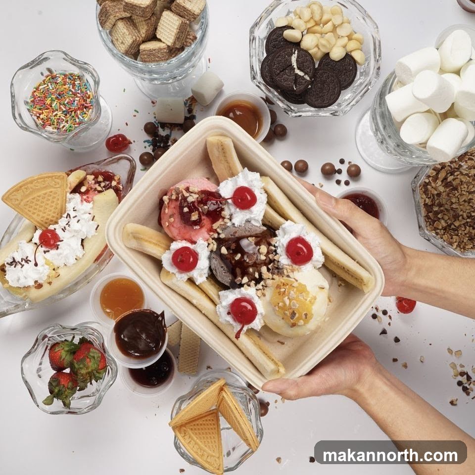Ice Cream Sundaes and Toppings