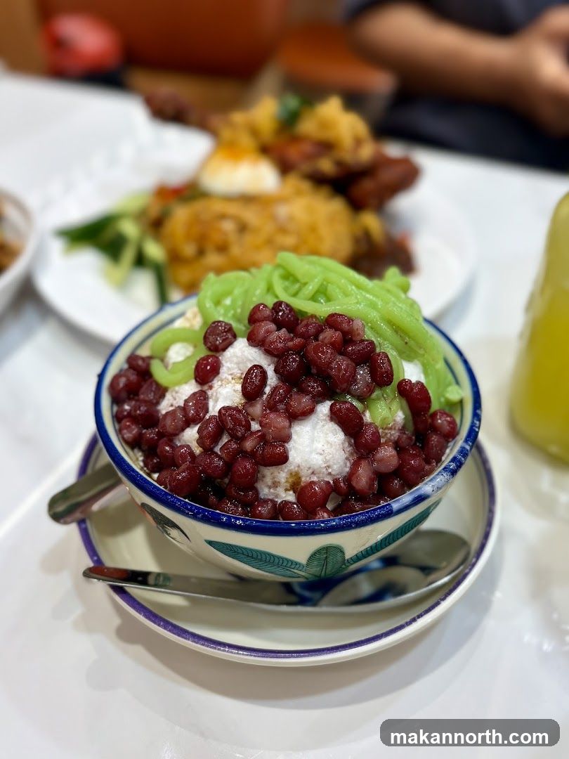 Dessert with Red Beans and Green Jelly