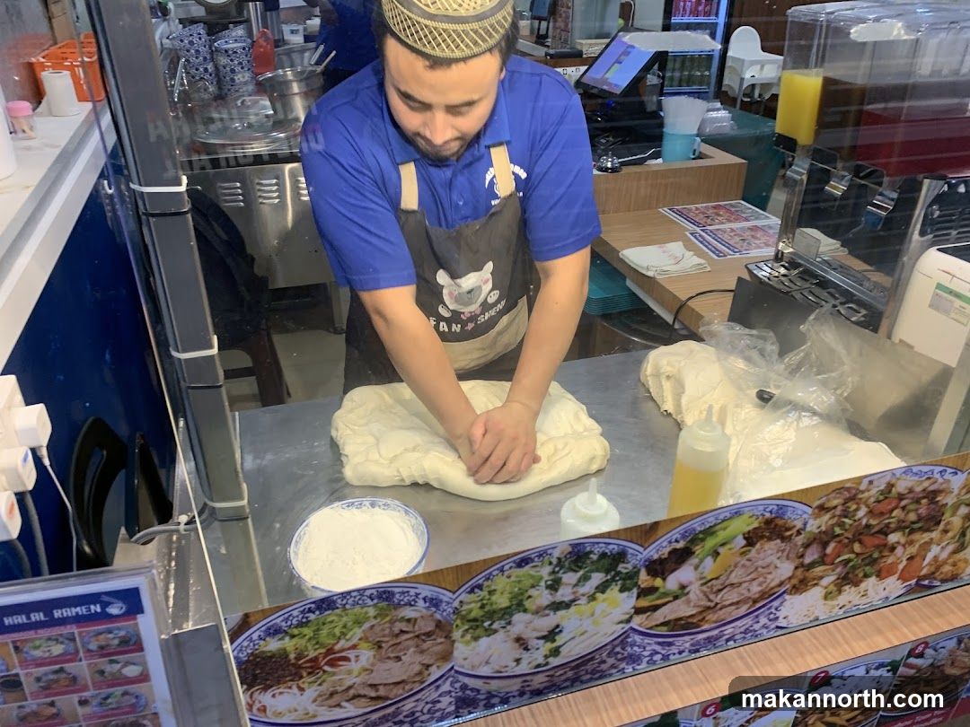 Man preparing dough