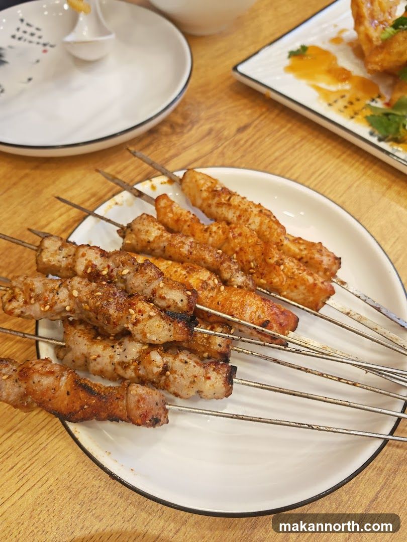 Skewers of grilled meat