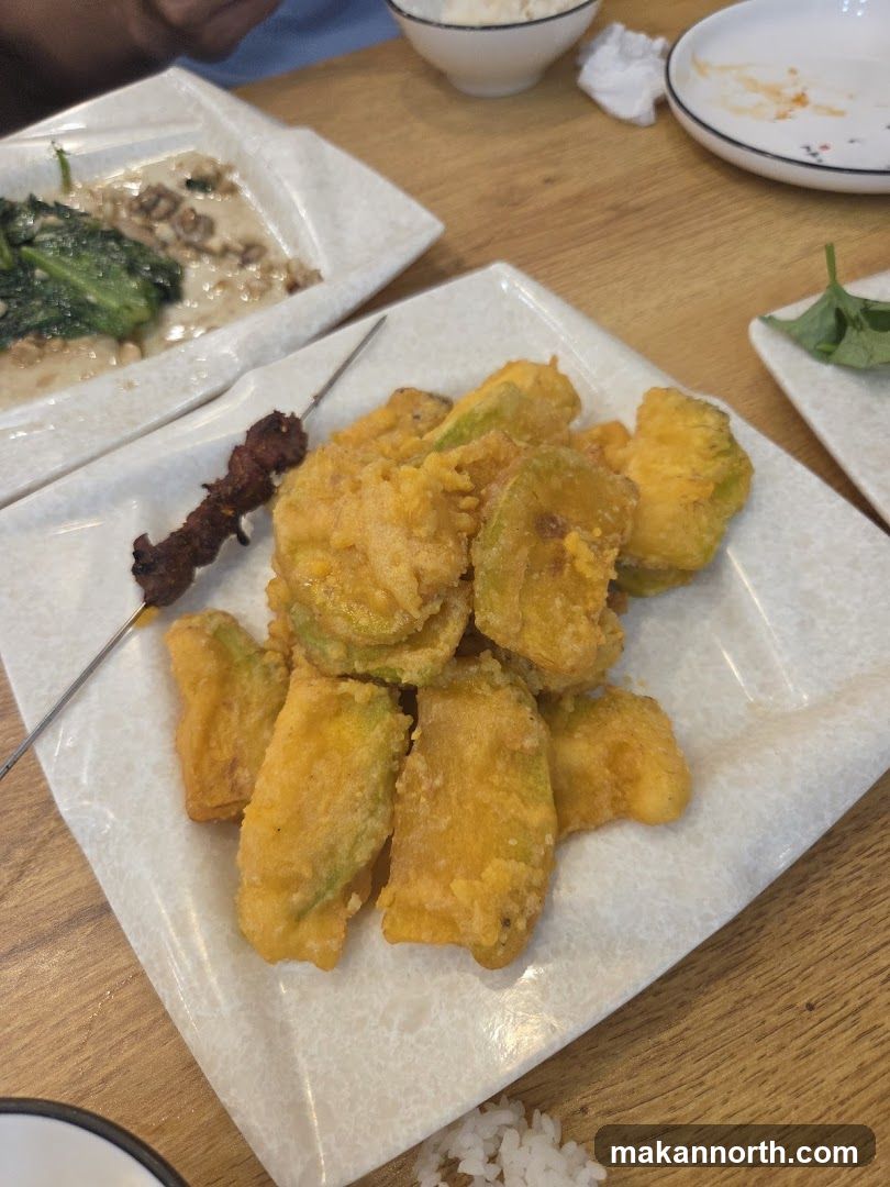 Fried Vegetables and Skewer