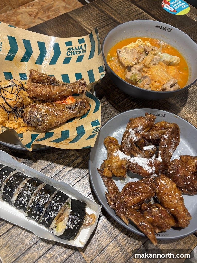Korean Fried Chicken and Kimbap