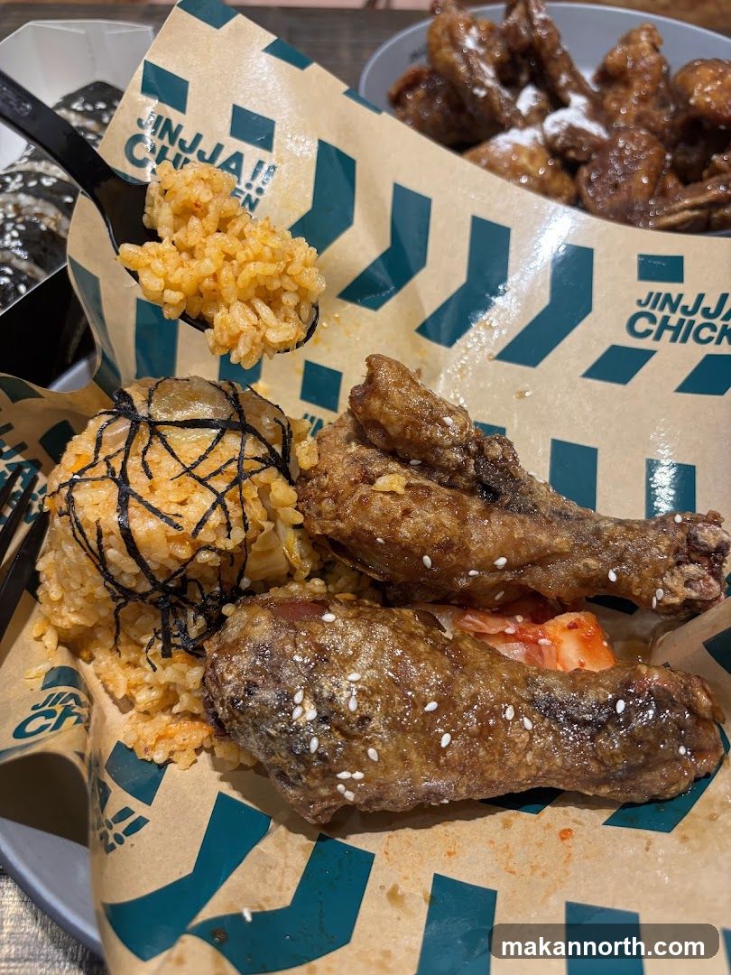 Fried Chicken Drumsticks with Rice