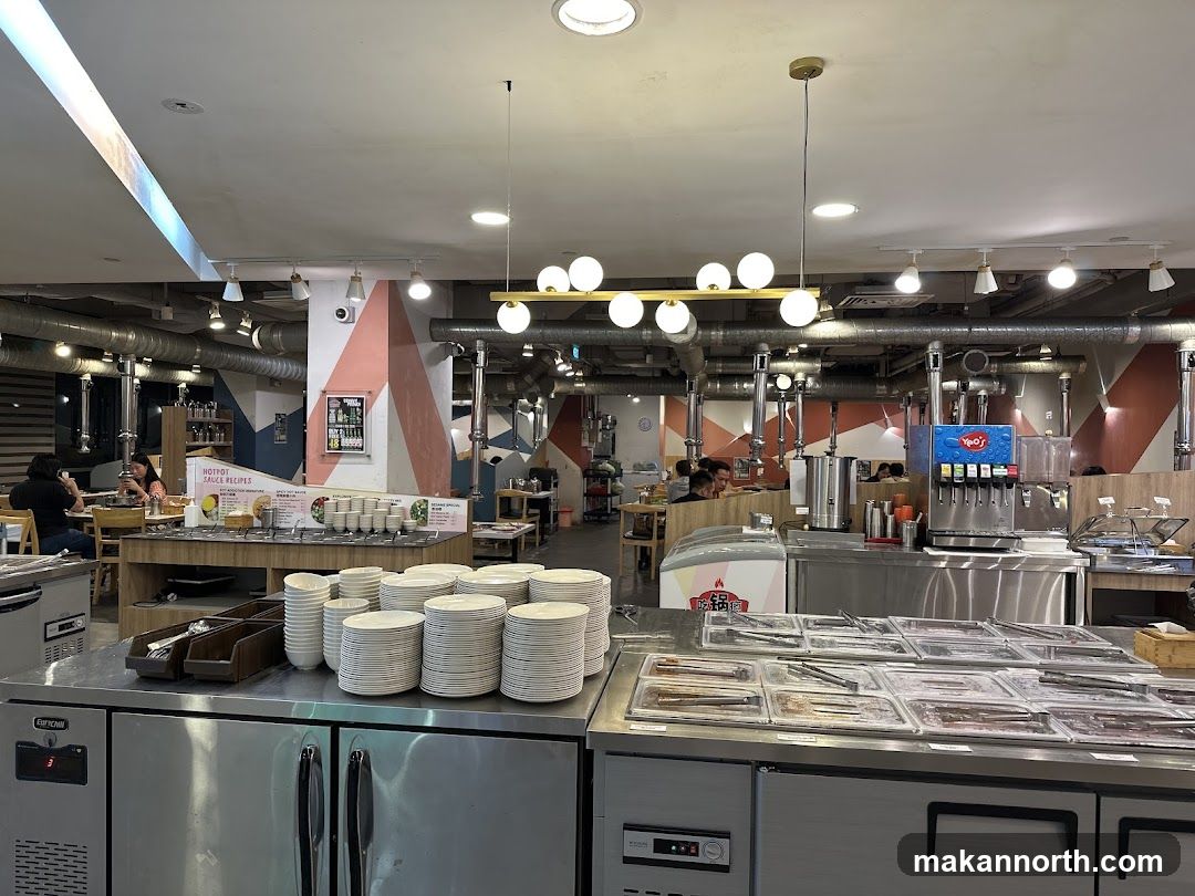 Restaurant Interior with Food Display