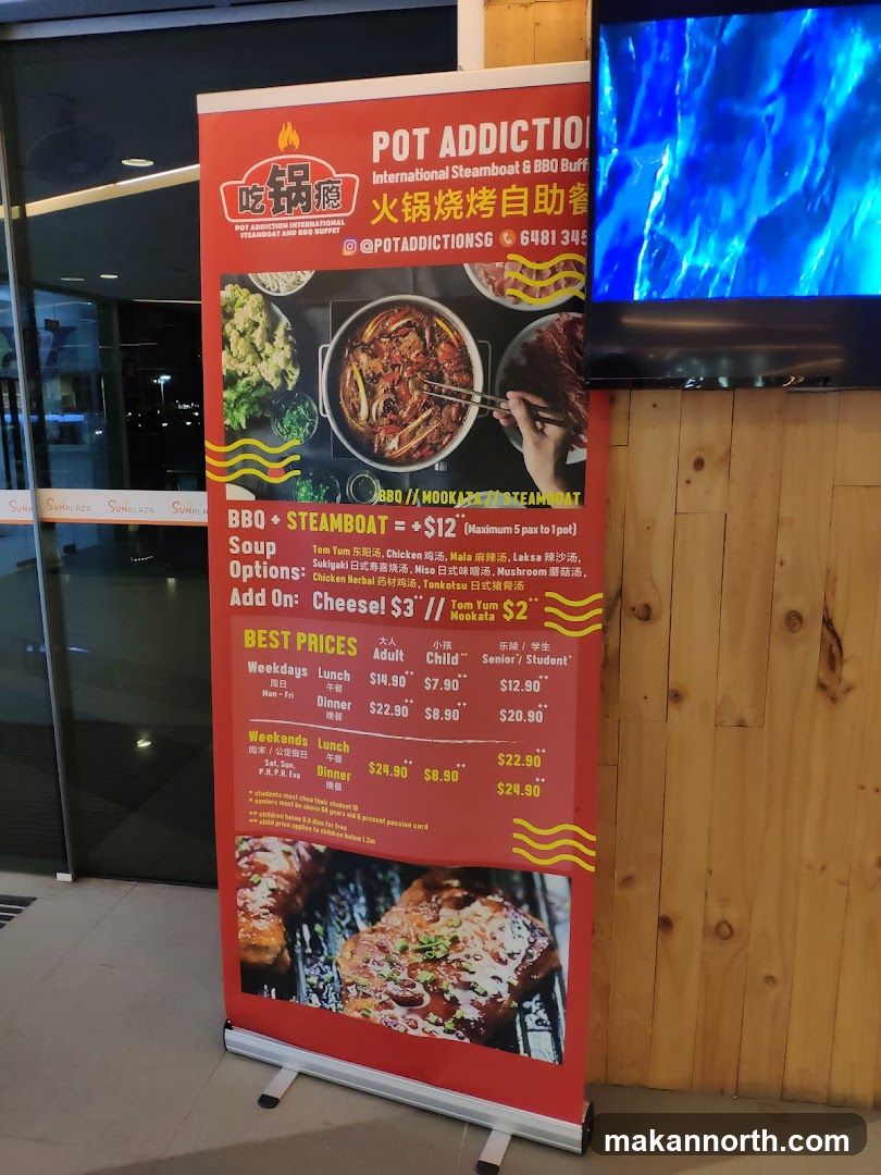 Pot Addiction Steamboat and BBQ Buffet