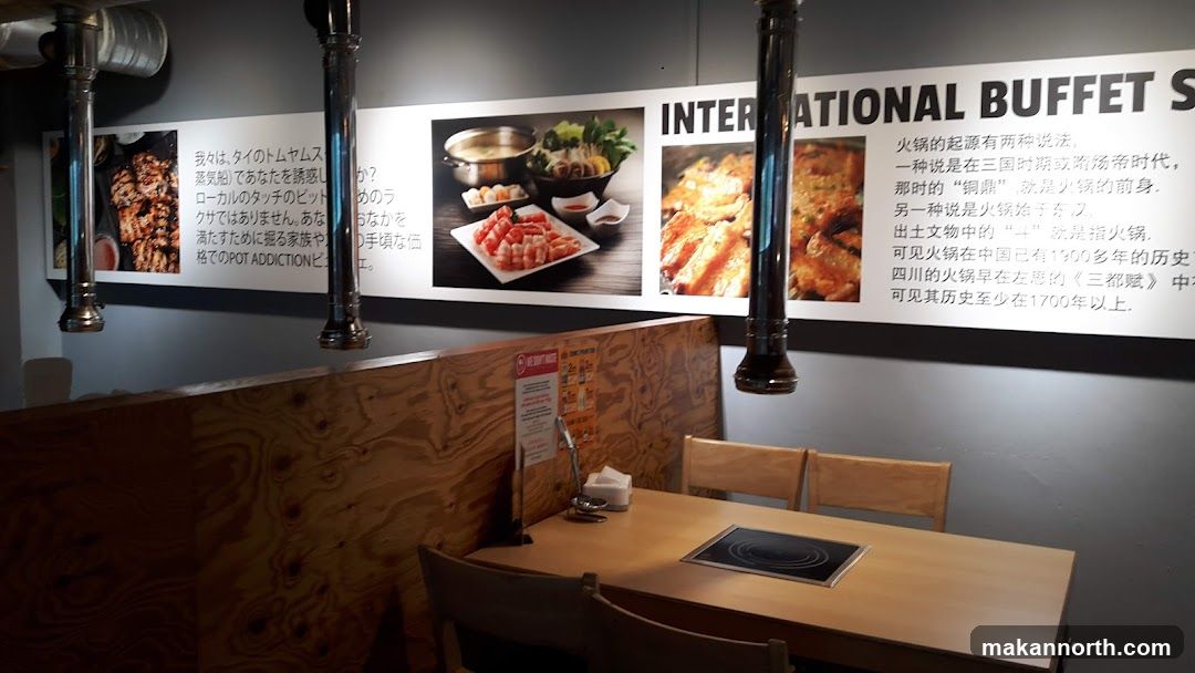 Restaurant Interior with Buffet Information