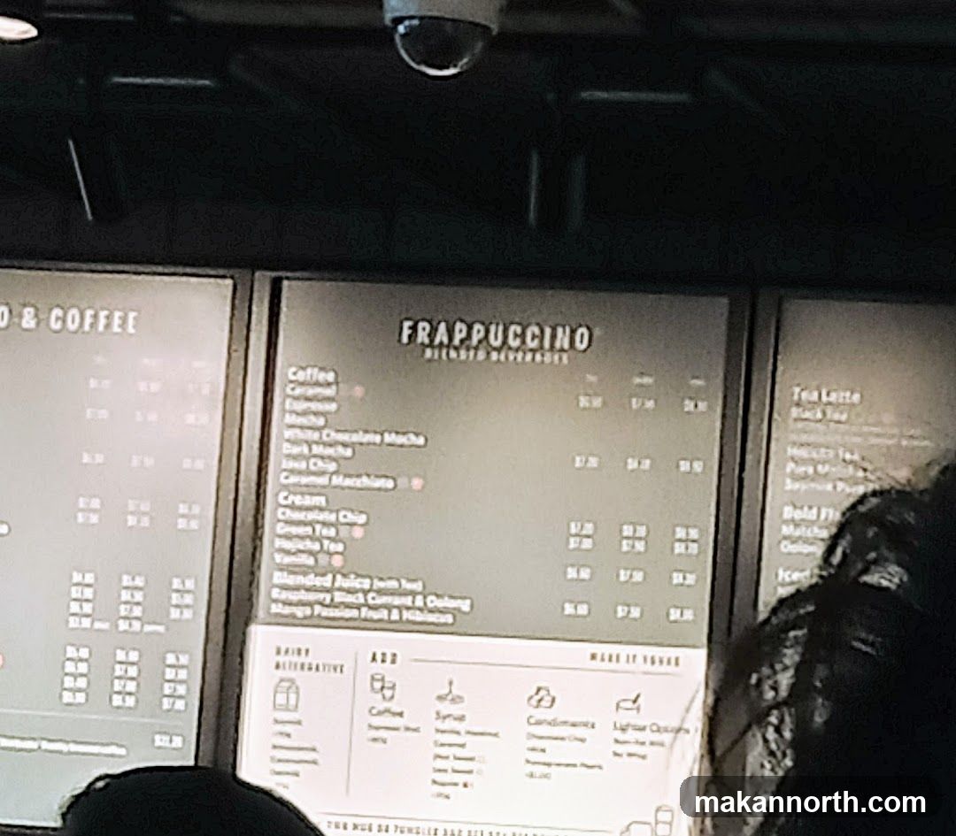 Frappuccino Menu