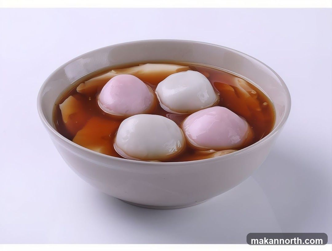 Sweet Tofu Pudding with Tangyuan