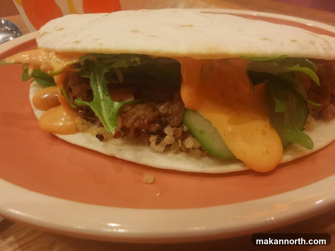 Taco with Quinoa and Sauce
