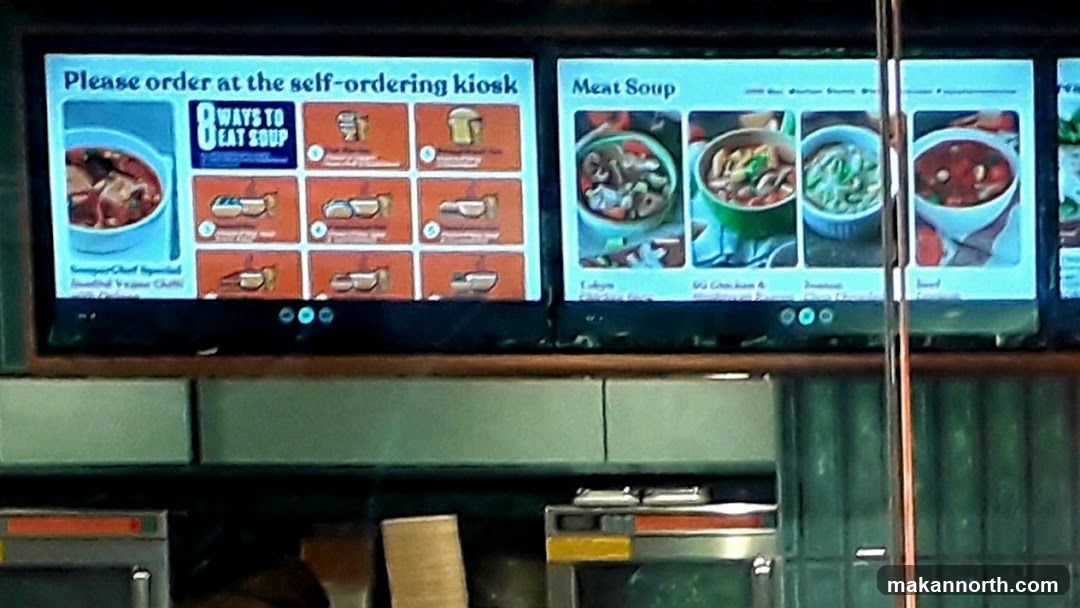 Self-Ordering Kiosk Menu