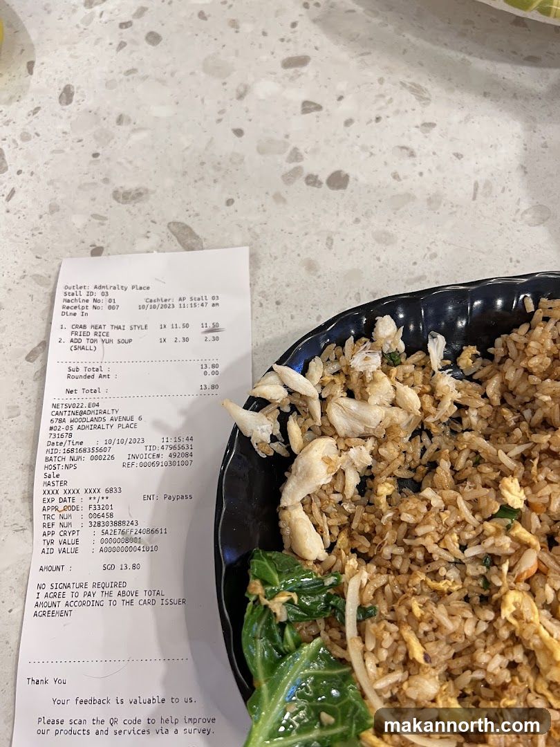 Receipt and Food