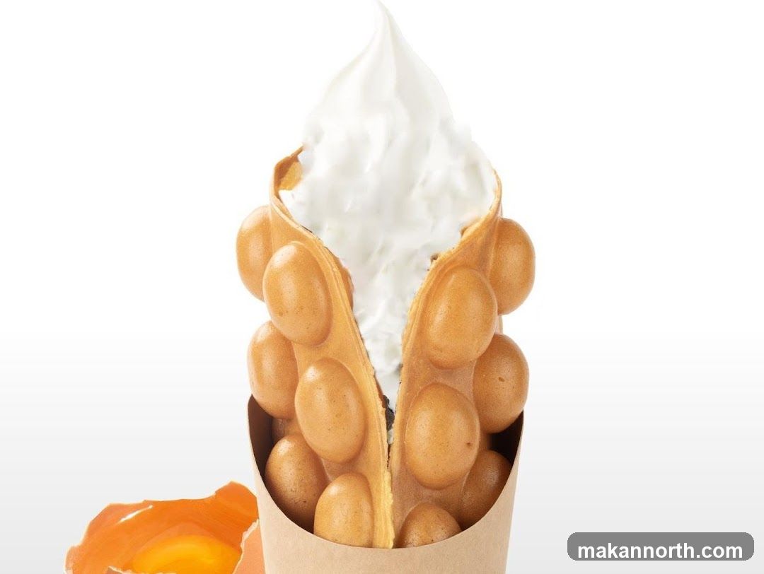 Bubble Waffle with Ice Cream
