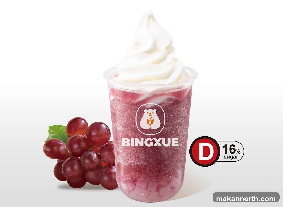 Grape Smoothie with Cream Topping