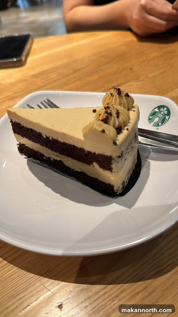 Slice of Cake with Coffee Cream