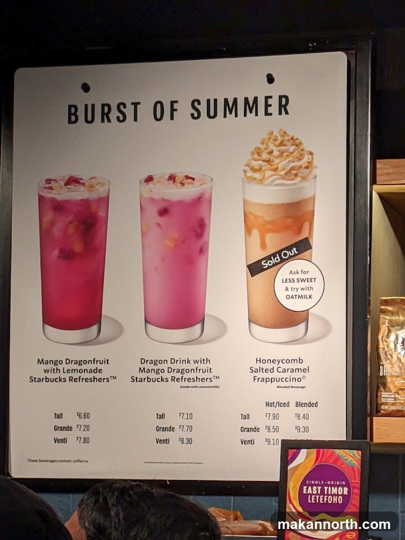 Burst of Summer Menu