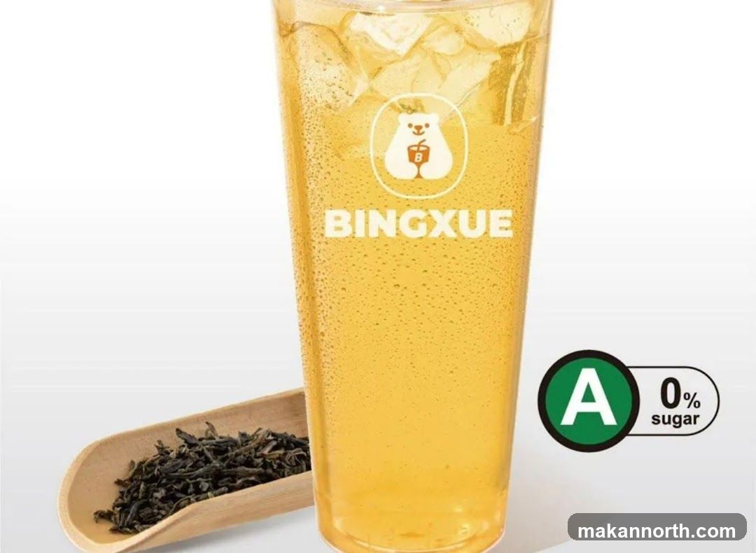 Bingxue Drink with Tea Leaves