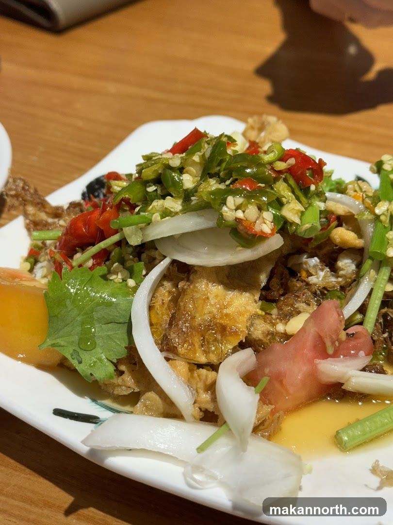 Spicy Fried Fish Salad