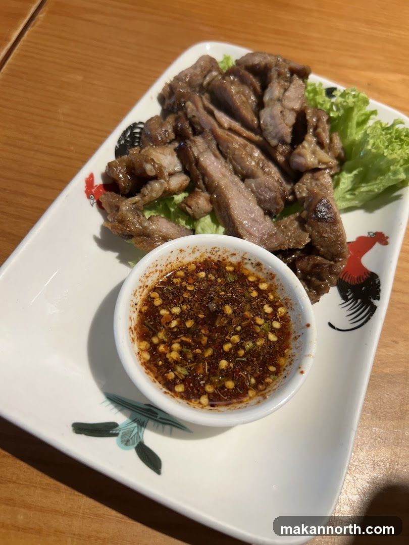 Grilled Meat with Dipping Sauce