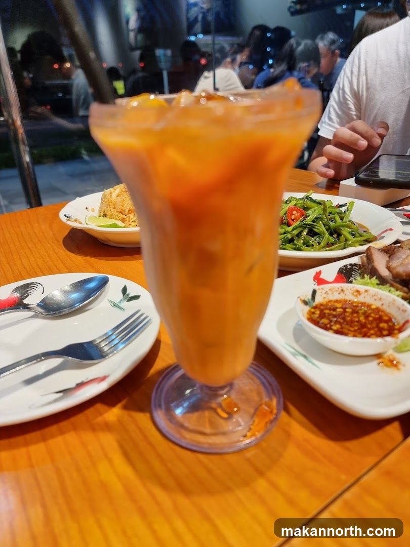 Thai Iced Tea and Food