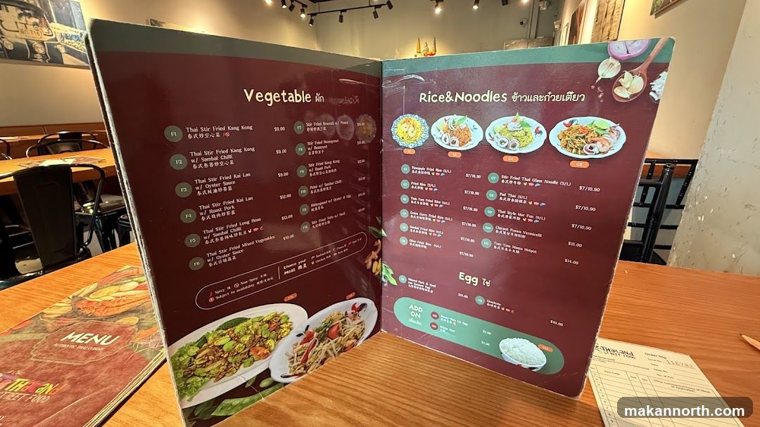 Thai Street Food Menu