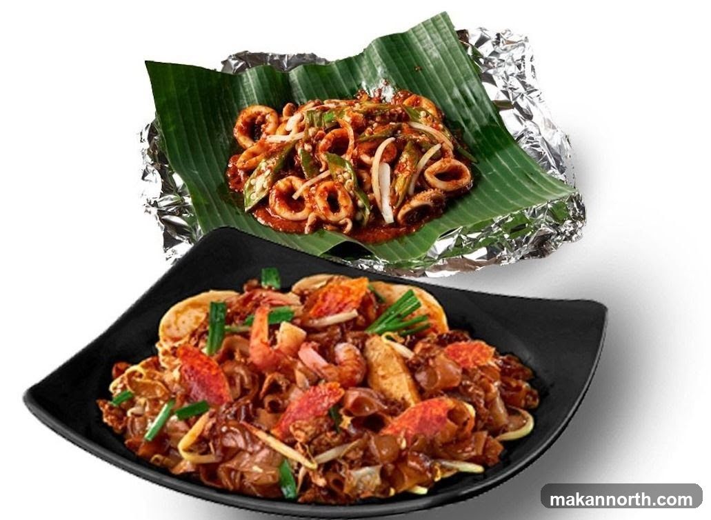 Seafood Noodles and Squid Dish