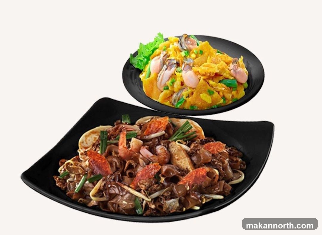 Two plates of Asian noodles