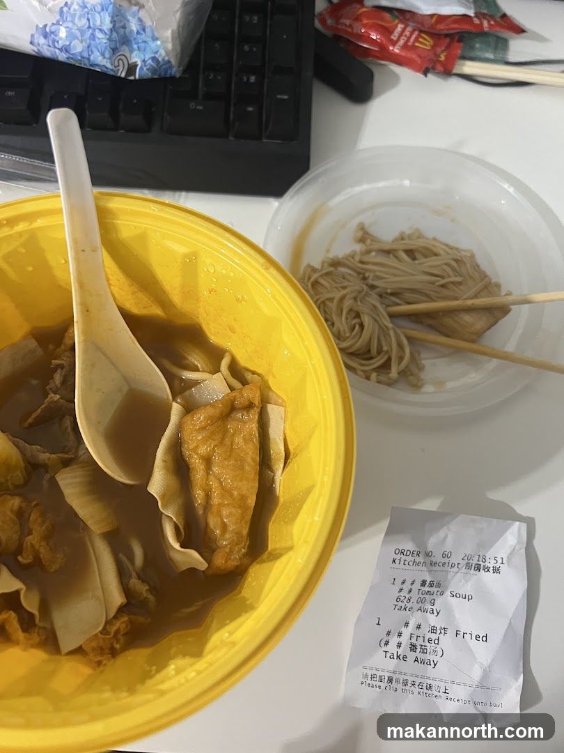 Takeaway Meal with Receipt