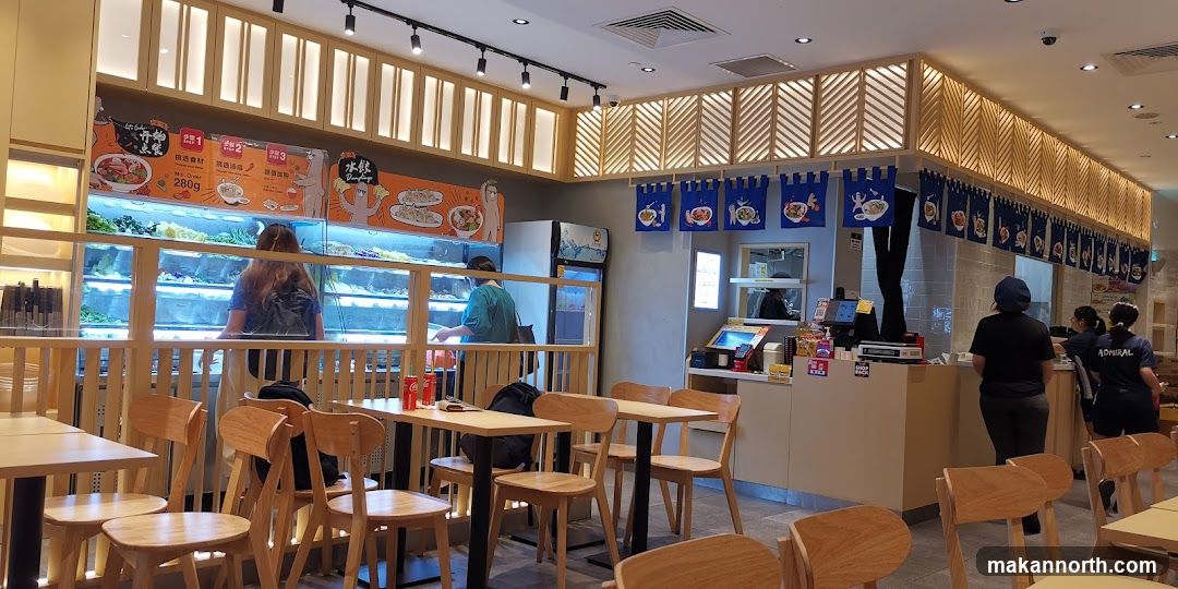 Restaurant Interior with Food Display