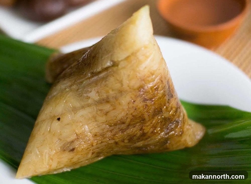 Zongzi on a Banana Leaf