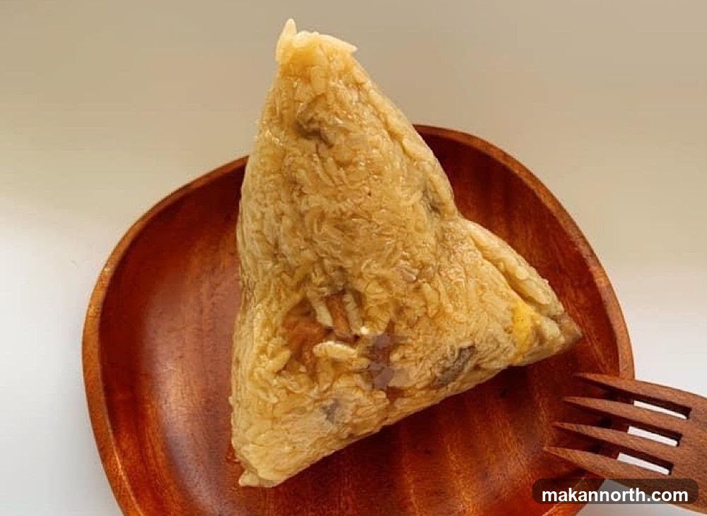 Zongzi on a Wooden Plate