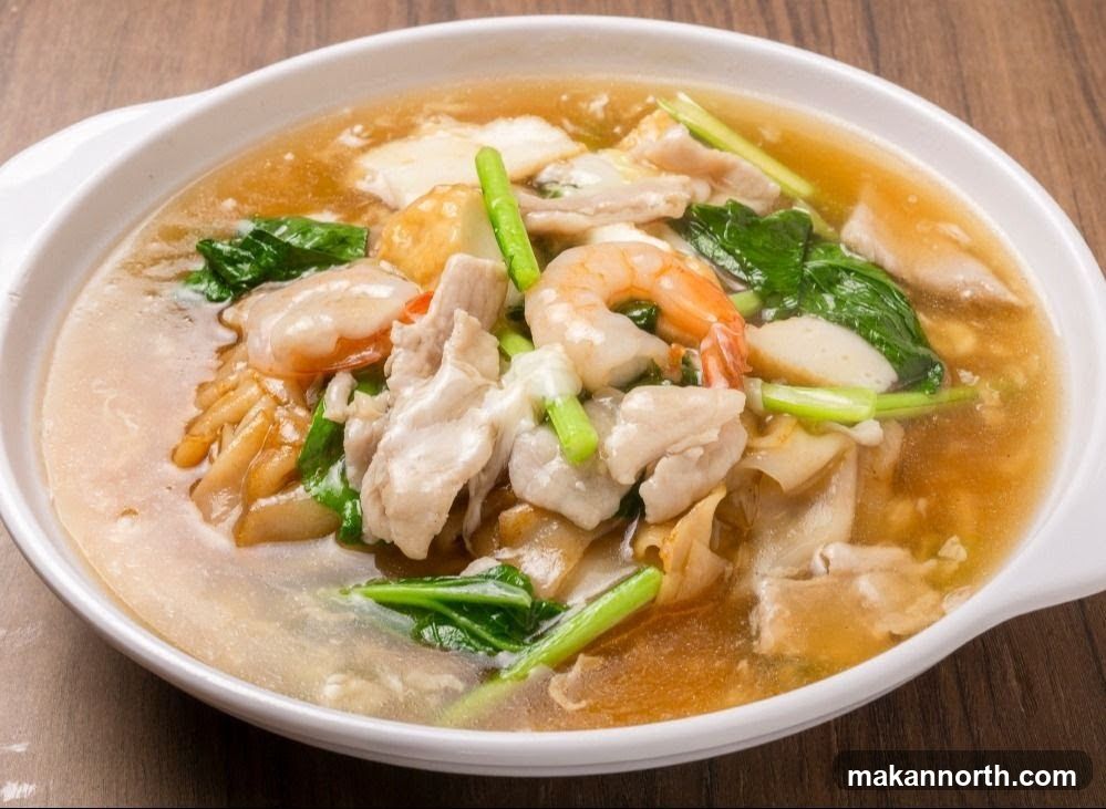 Noodle Dish with Seafood and Pork