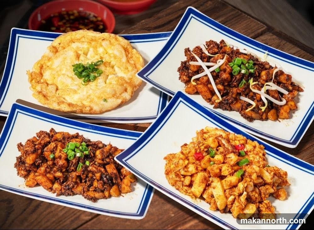 Four Plates of Savory Fried Dishes