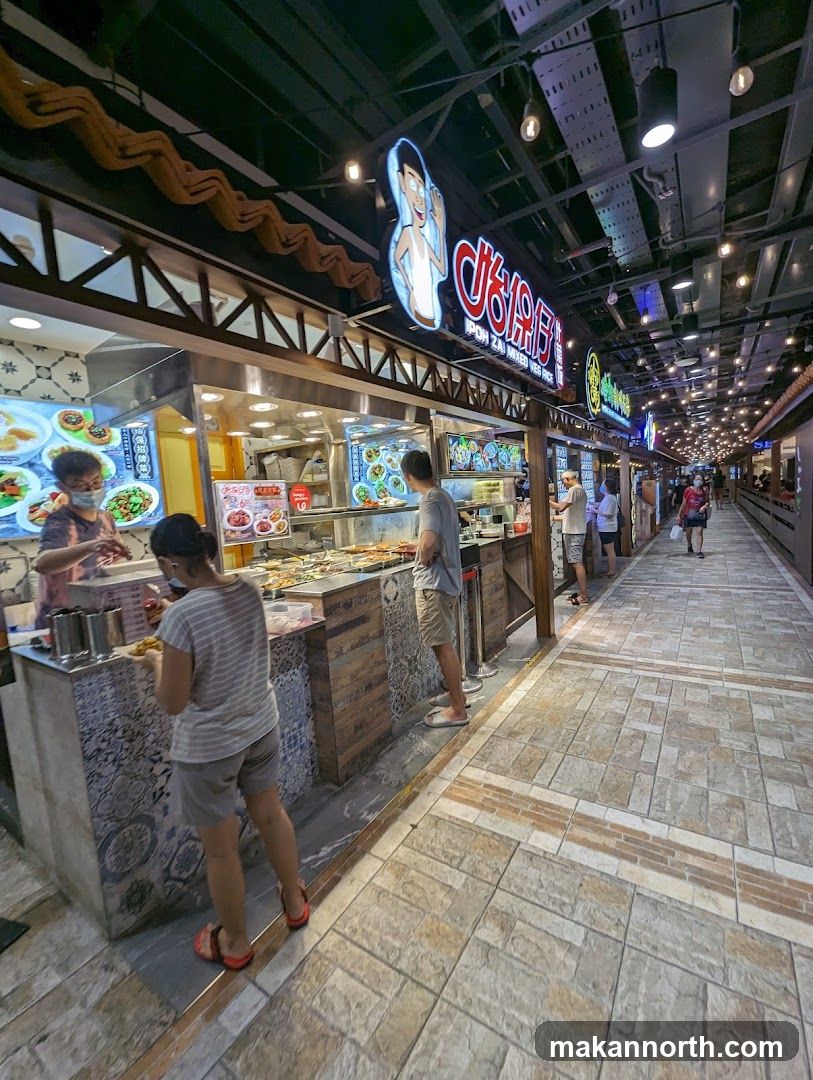 Food stalls in a market