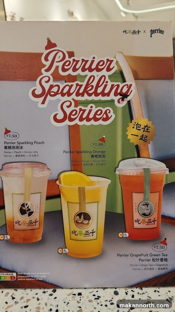 Perrier Sparkling Series Menu