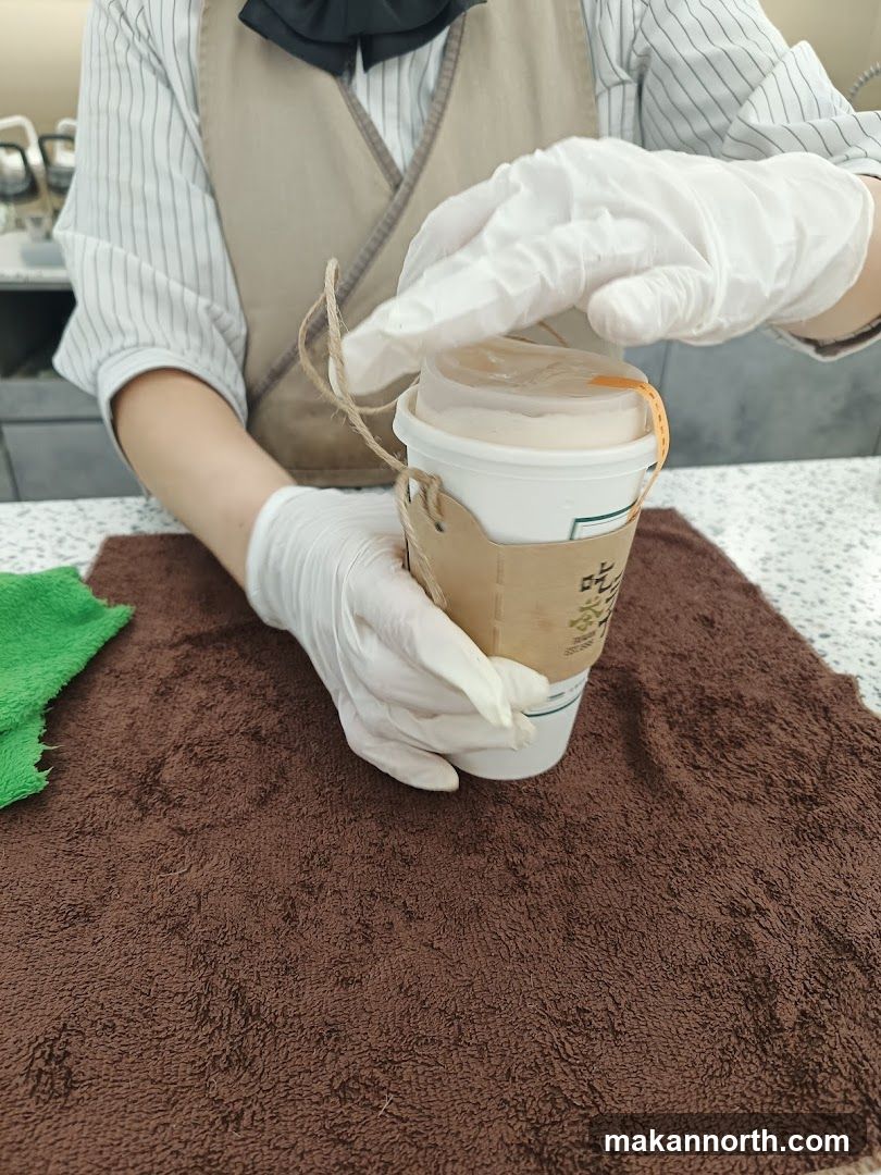 Barista preparing a drink