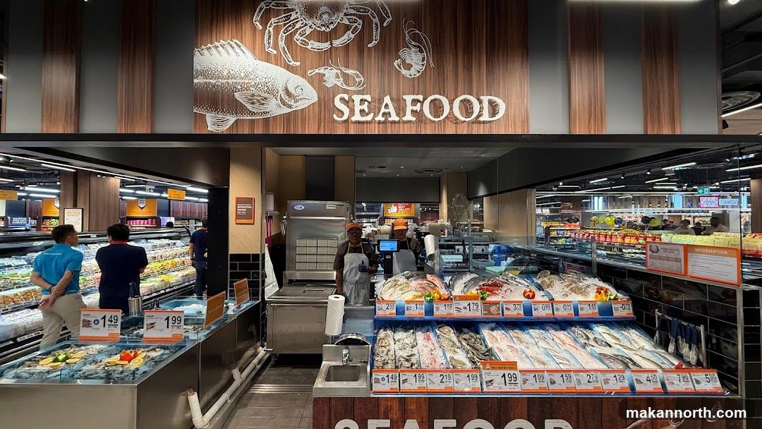 Seafood Counter in a Supermarket
