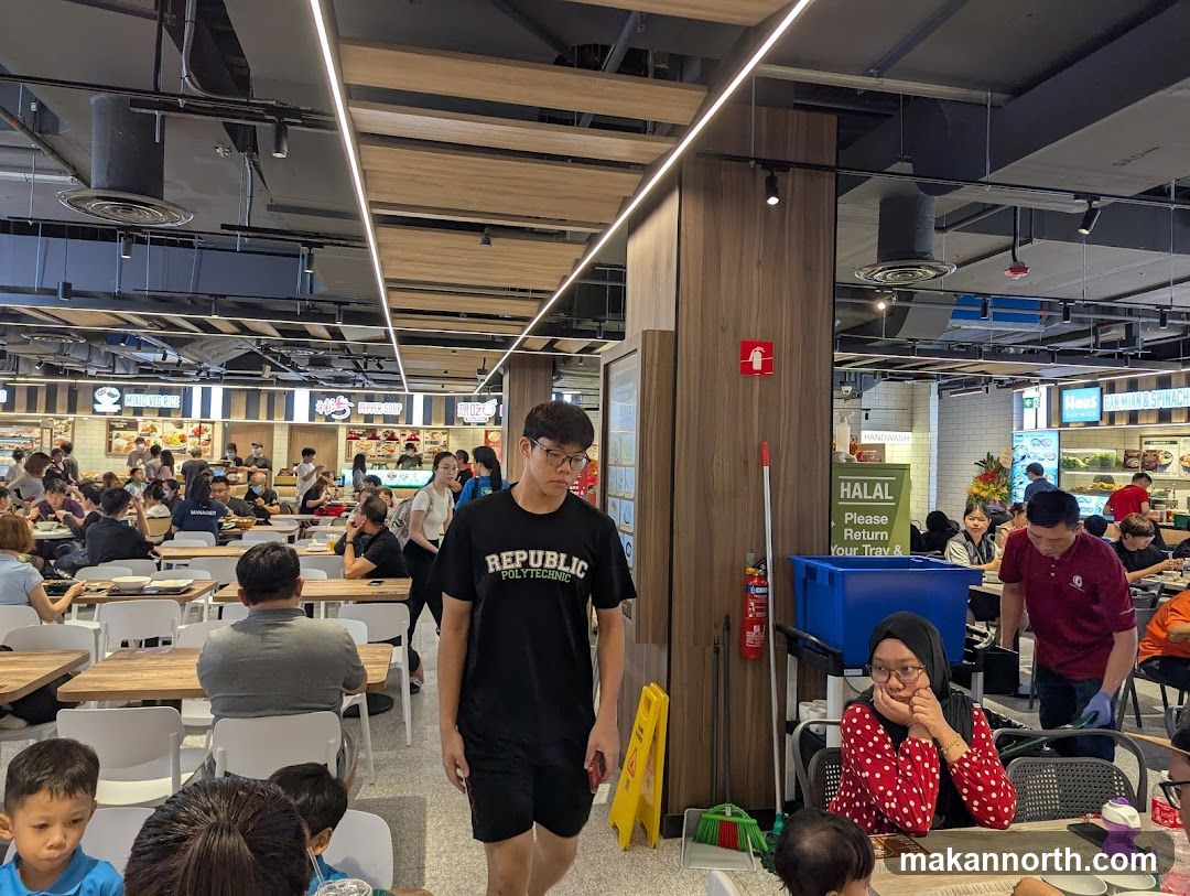 Food court with diners