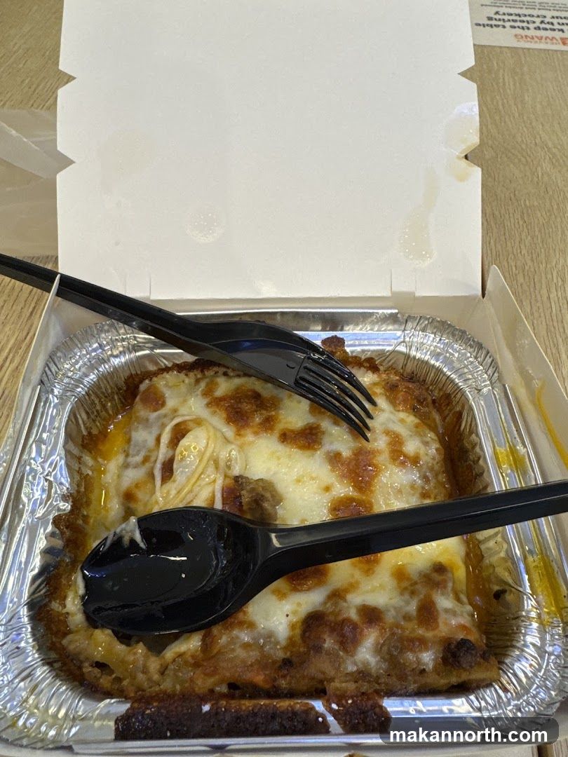 Lasagna in Takeout Container