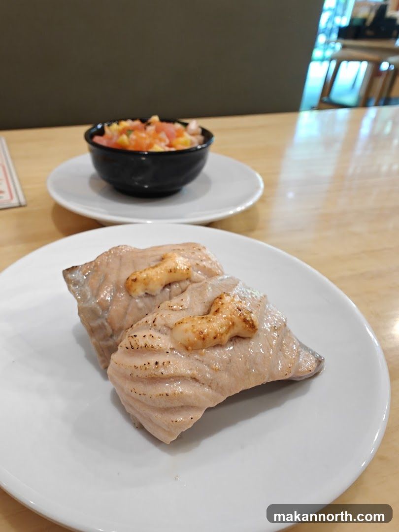Salmon Nigiri with Salsa