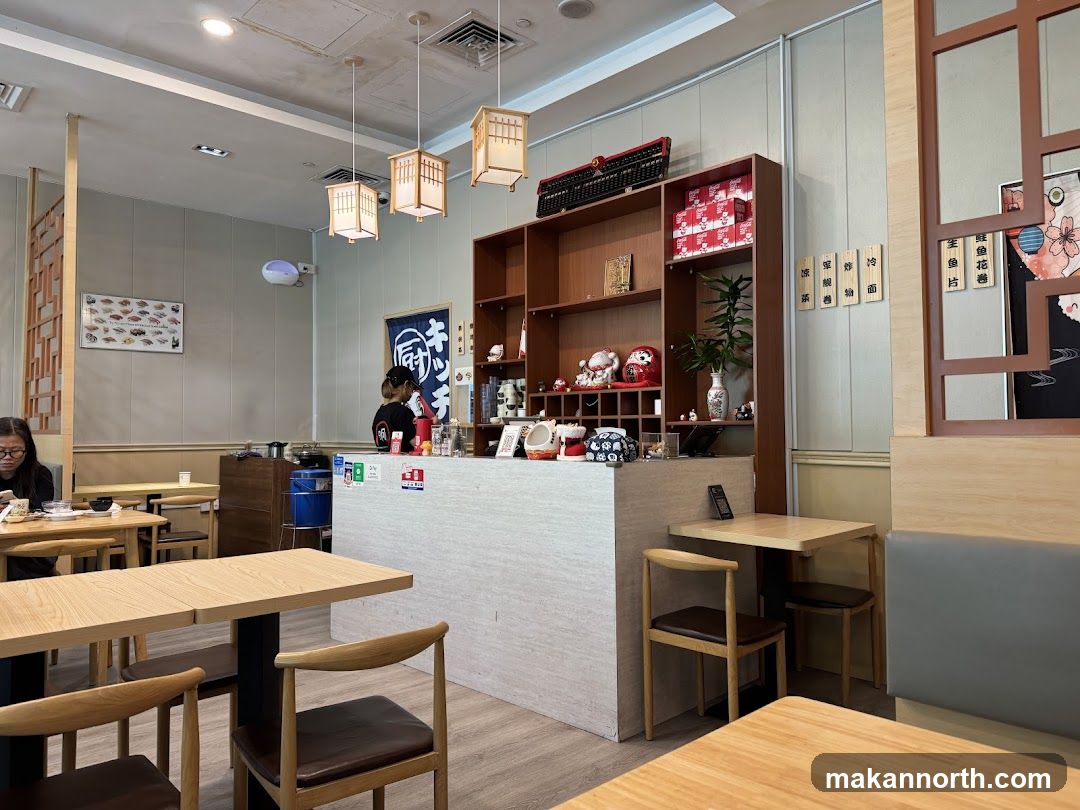 Restaurant Interior with Sushi Display