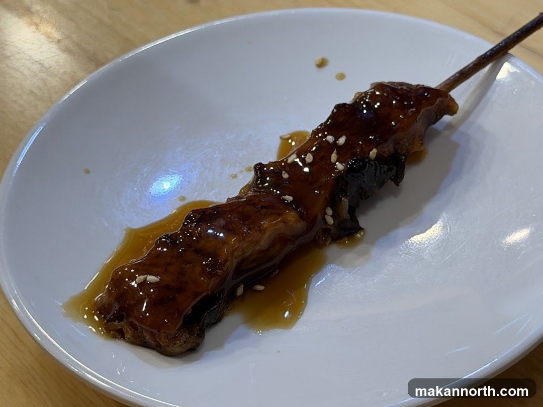 Glazed Skewer on Plate