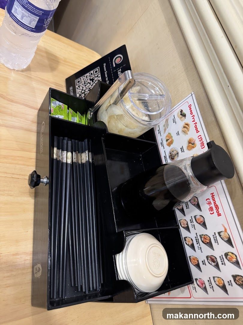 Table Setting with Chopsticks and Menu