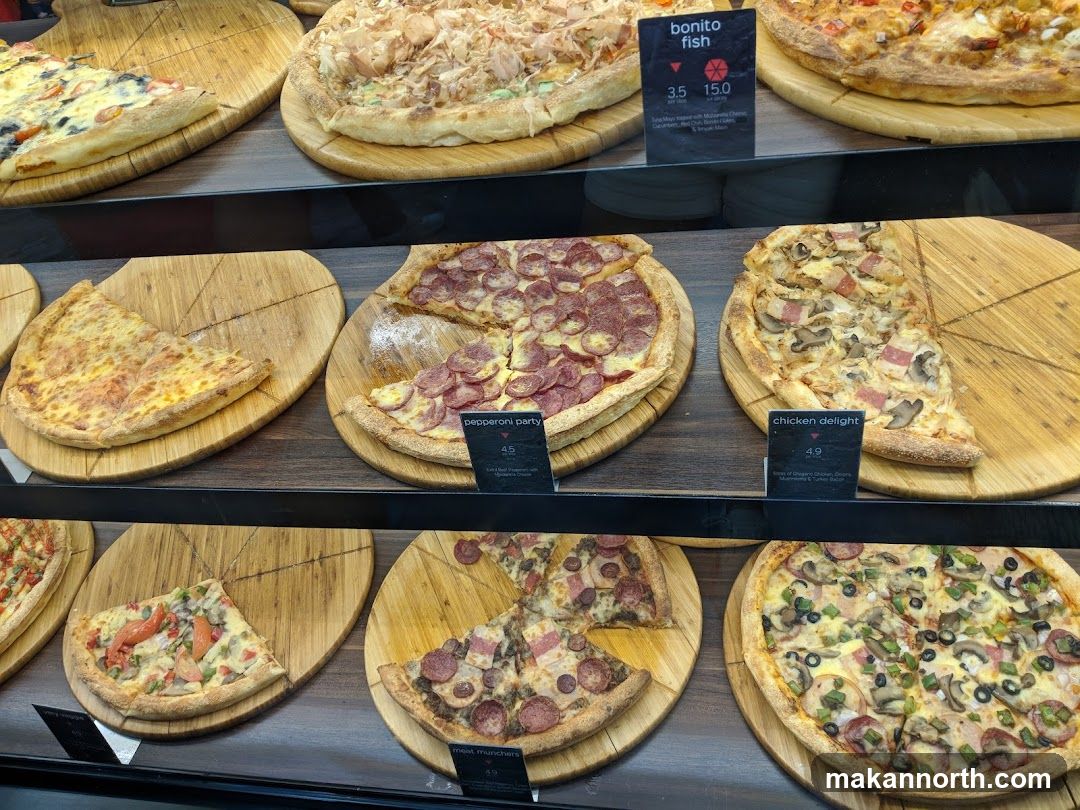 Pizzas on Display