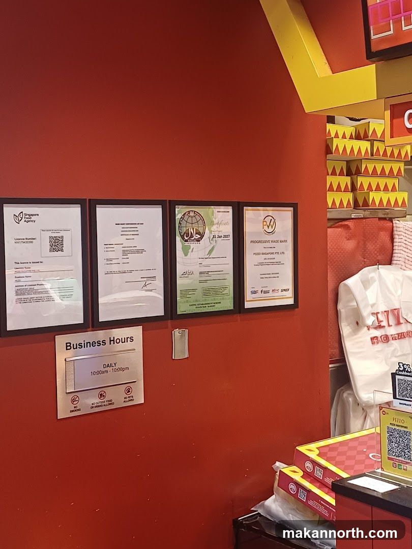 Certificates and Business Hours Sign