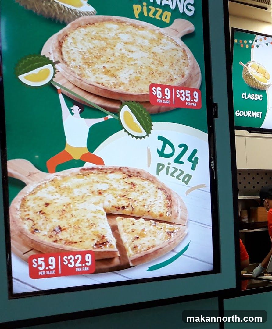 Durian Pizza Menu