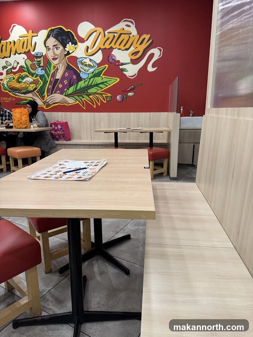 Restaurant Interior with Mural