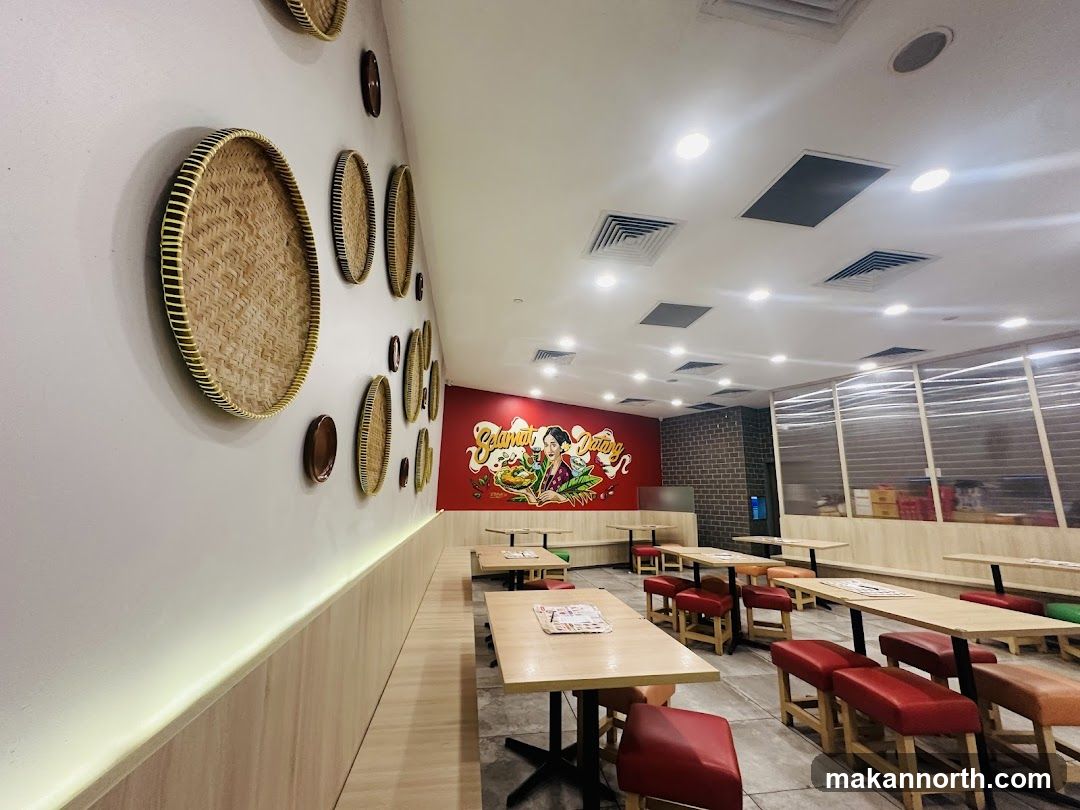 Restaurant Interior with Woven Decor