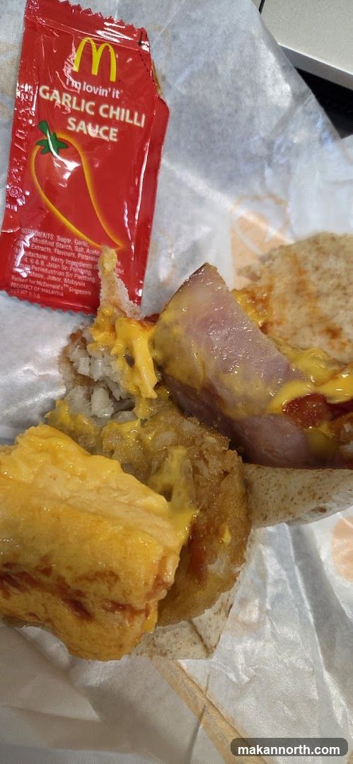McDonald's Garlic Chilli Sauce Packet and Food