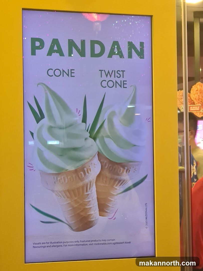 Pandan Cone and Twist Cone Advertisement