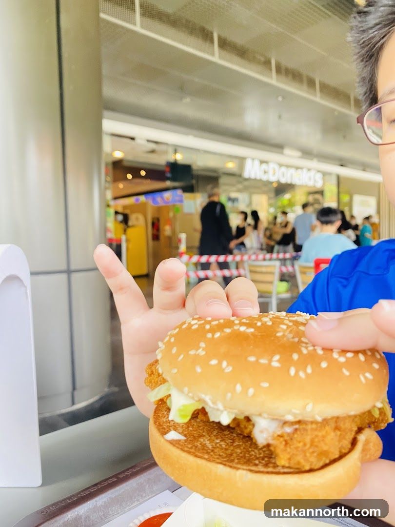 Person holding a McDonald's burger